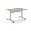 Pro Flip Rectangular Table 1200 x 800 Silver Frame Light Grey Top - PROFL12-S-LG