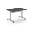 Pro Flip Rectangular Table 1200 x 800 Silver Frame Onyx Grey Top - PROFL12-S-OG