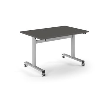 Pro Flip Rectangular Table 1200 x 800 Silver Frame Onyx Grey Top - PROFL12-S-OG