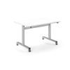 Pro Flip Rectangular Table 1200 x 800 Silver Frame White Top - PROFL12-S-WH