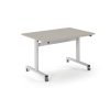 Pro Flip Rectangular Table 1200 x 800 White Frame Light Grey Top - PROFL12-WH-LG
