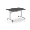 Pro Flip Rectangular Table 1200 x 800 White Frame Onyx Grey Top - PROFL12-WH-OG
