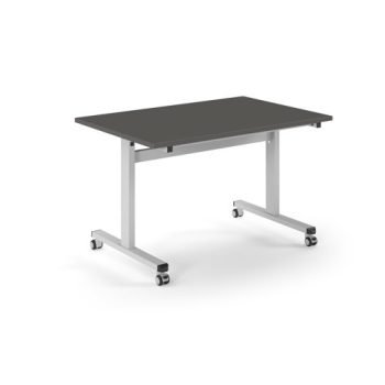 Pro Flip Rectangular Table 1200 x 800 White Frame Onyx Grey Top - PROFL12-WH-OG