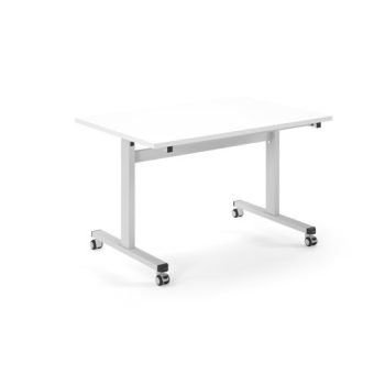 Pro Flip Rectangular Table 1200 x 800 White Frame White Top - PROFL12-WH-WH
