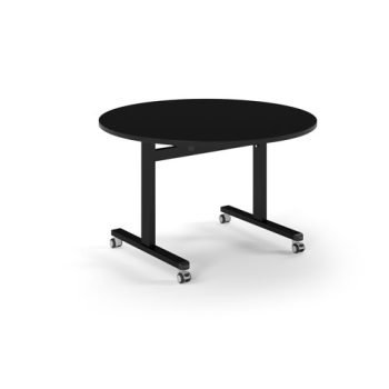 Pro Flip Circular Table 1200 Dia Black Black Top - PROFL12C-K-BK