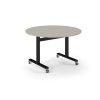 Pro Flip Circular Table 1200 Dia Black Light Grey Top - PROFL12C-K-LG