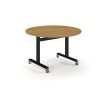 Pro Flip Circular Table 1200 Dia Black Oak Top - PROFL12C-K-O
