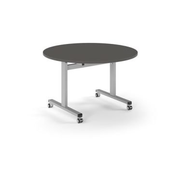 Pro Flip Circular Table 1200 Dia Silver Onyx Grey Top - PROFL12C-S-OG
