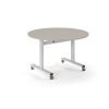 Pro Flip Circular Table 1200 Dia White Light GreyTop - PROFL12C-WH-LG