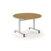 Pro Flip Circular Table 1200 Dia White Oak Top - PROFL12C-WH-O