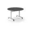 Pro Flip Circular Table 1200 Dia White Onyx Grey Top - PROFL12C-WH-OG