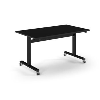 Pro Flip Rectangular Table 1400 x 800 Black Frame Black Top - PROFL14-K-BK