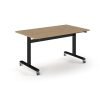 Pro Flip Rectangular Table 1400 x 800 Black Frame Kendal Oak Top - PROFL14-K-KO