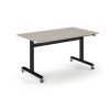Pro Flip Rectangular Table 1400 x 800 Black Frame Light Grey Top - PROFL14-K-LG