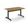 Pro Flip Rectangular Table 1400 x 800 Black Frame Oak Top - PROFL14-K-O
