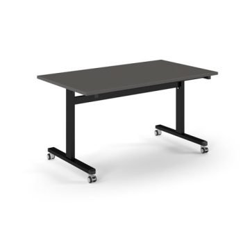 Pro Flip Rectangular Table 1400 x 800 Black Frame Onyx Grey Top - PROFL14-K-OG