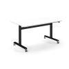 Pro Flip Rectangular Table 1400 x 800 Black Frame White Top - PROFL14-K-WH