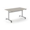 Pro Flip Rectangular Table 1400 x 800 Silver Frame Light Grey Top - PROFL14-S-LG