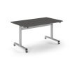 Pro Flip Rectangular Table 1400 x 800 Silver Frame Onyx Grey Top - PROFL14-S-OG