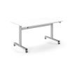 Pro Flip Rectangular Table 1400 x 800 Silver Frame White Top - PROFL14-S-WH