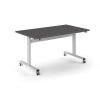 Pro Flip Rectangular Table 1400 x 800 White Frame Onyx Grey Top - PROFL14-WH-OG