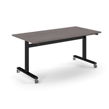 Pro Flip table 1600x 800 black frame - Grey Oak Top - PROFL16-K-GO