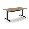 Pro Flip Rectangular Table 1600 x 800 Black Frame Kendal Oak Top - PROFL16-K-KO