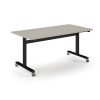 Pro Flip Rectangular Table 1600 x 800 Black Frame Light Grey Top - PROFL16-K-LG