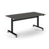 Pro Flip Rectangular Table 1600 x 800 Black Frame Onyx Grey Top - PROFL16-K-OG
