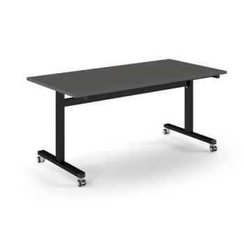 Pro Flip Rectangular Table 1600 x 800 Black Frame Onyx Grey Top - PROFL16-K-OG