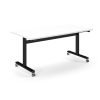 Pro Flip Rectangular Table 1600 x 800 Black Frame White Top - PROFL16-K-WH