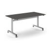 Pro Flip Rectangular Table 1600 x 800 Silver Frame Onyx Grey Top - PROFL16-S-OG