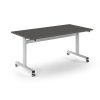 Pro Flip Rectangular Table 1600 x 800 White Frame Onyx Grey Top - PROFL16-WH-OG