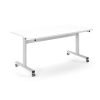 Pro Flip Rectangular Table 1600 x 800 White Frame White Top - PROFL16-WH-WH