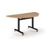 Pro Flip Semi-Circular Table 1600 x 800 Black Beech Top - PROFL16S-K-B