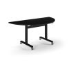 Pro Flip Semi-Circular Table 1600 x 800 Black Black Top - PROFL16S-K-BK