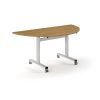 Pro Flip Semi-Circular Table 1600 x 800 White Oak Top - PROFL16S-WH-O
