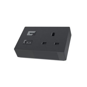 Quark Power Module1 Power & dual fast charge USB A+C - Black - QUA-1