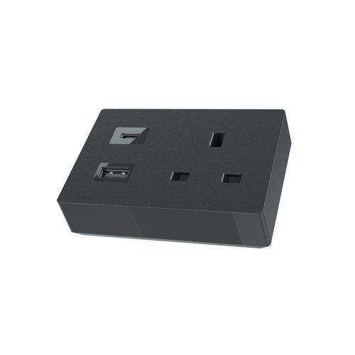 Quark Power Module1 Power & dual fast charge USB A+C - Black - QUA-1