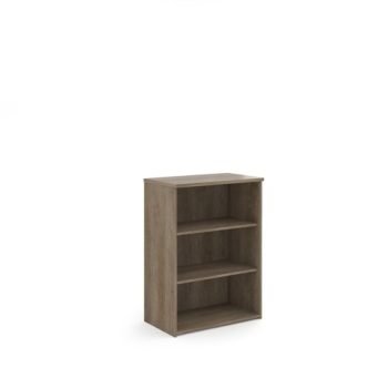 Universal bookcase 1090mm high with 2 shelves - Nebraska Oak - R1090NO