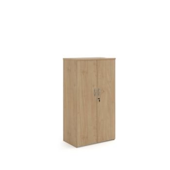 Universal double door cupboard 1440mm high with 3 shelves - Kendal Oak - R1440DKO