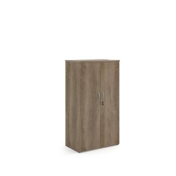 Universal double door cupboard 1440mm high with 3 shelves - Nebraska Oak - R1440DNO