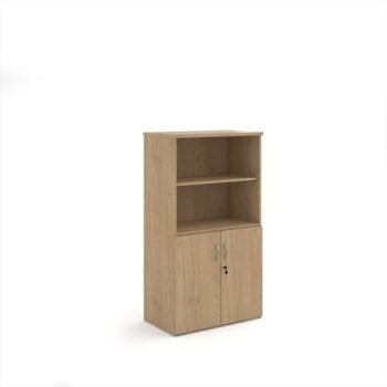 Universal combination unit with open top 1440mm high with 3 shelves - Kendal Oak - R1440OPKO