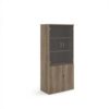 Universal combination unit with glass upper doors 1790mm high with 4 shelves - Nebraska Oak - R1790COMNO