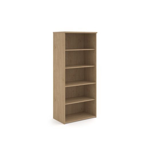 Universal bookcase 1790mm high with 4 shelves - Kendal Oak - R1790KO