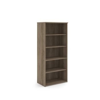 Universal bookcase 1790mm high with 4 shelves - Nebraska Oak - R1790NO