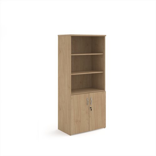 Universal combination unit with open top 1790mm high with 4 shelves - Kendal Oak - R1790OPKO