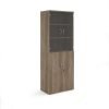 Universal combination unit with glass upper doors 2140mm high with 5 shelves - Nebraska Oak - R2140COMNO