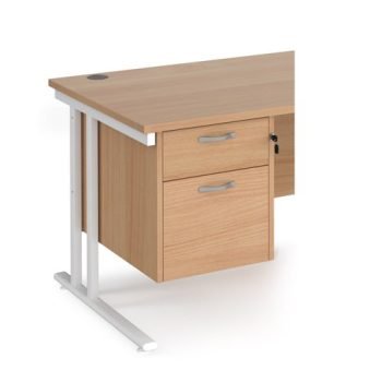 Maestro 25 2 drawer fixed pedestal - Beech - R2FB