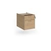 Maestro 25 2 drawer fixed pedestal - Kendal Oak - R2FKO